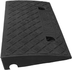 1pc Outdoor Use Slope Ramp Pad Pe Rubber Triangle Mat for Wheelchairs Vehicles and Heavy Loads Slip Design Black