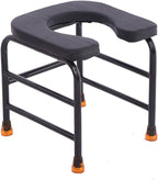 Non-Slip Potty Chair Bedside Commode Seat Portable Toilet with Safety Steel Frame Non-Slip Leg Pad for Seniors, Disabled, Handicapped