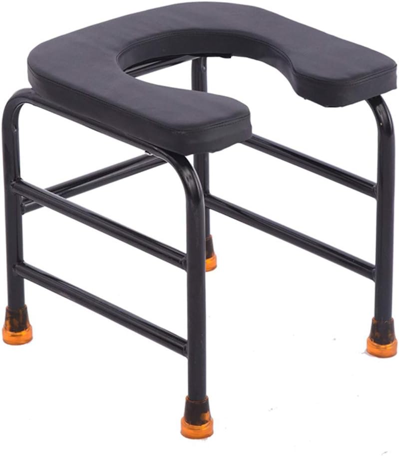 Non-Slip Potty Chair Bedside Commode Seat Portable Toilet with Safety Steel Frame Non-Slip Leg Pad for Seniors, Disabled, Handicapped