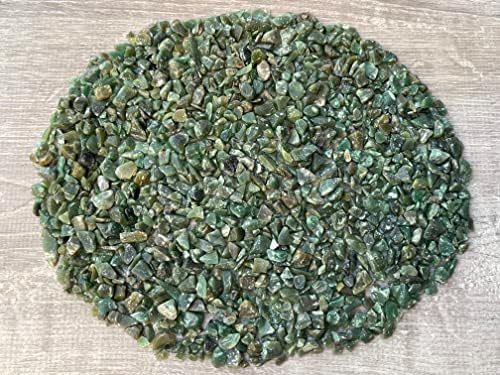 GAF TREASURES 2 oz Lot Natural Semi Green Aventurine Gemstone Chips, Crushed Mini Tumbled Crystals, Undrilled Crystal Chips (Green Aventurine)