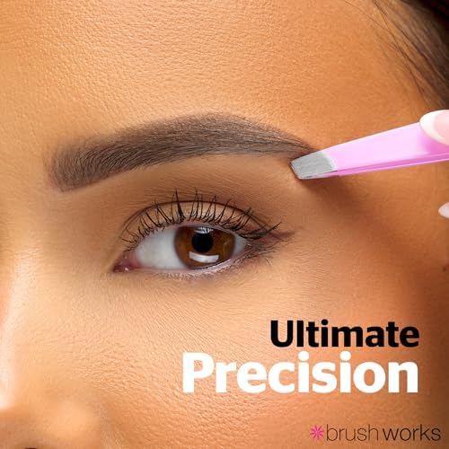 Brushworks HD 4 Piece Combination Tweezer Set - Pastels