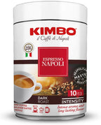 Kimbo Napoli - 250g Tin for Rich, Bold and Flavorful Italian Espresso, Made in Italy