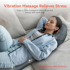CuPiLo Massager Pad, Back Massager with Heat and 10 Vibrating Motors for Pain Relief, Body Massage for Back, Lumbar,Leg, Gifts for Men Women, Long 53"