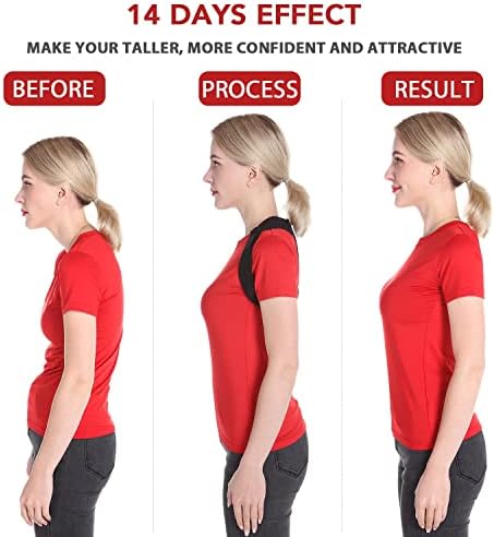 Schiara Posture Corrector for Men and Women, Comfortable Upper and Back Brace, Adjustable Back Straightener Support for Back, Shoulder and Neck