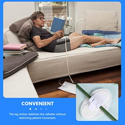 EXCEART 20Pcs Catheter Stabilization Device Legband Holder Sticker Catheter Tube Holder Perspiration Holes Legband Holder Urine Bag Holder Care