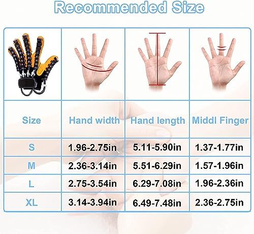 Hand Rehabilitation Robot Gloves,Robot Therapy Gloves,Electric Stroke Therapy Equipment for Stroke Hemiplegia Patients(Size:XL,Color:Right Hand)
