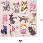Boston International IHR 3-Ply Paper Napkins, 20-Count Cocktail Size, Cupcakes Cat