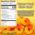 Peach Rings Gummy Candy (5 Pound Bag) 80oz. Bulk Chewy Authentic Taste Gourmet Candies