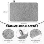 Hahafelt 6 Pcs Sauna Mat Heat Insulation Mat Natural Felt Sauna Mats for Inside, Saunas Accessories Floor Mats Gift for Men Women Bath Shower Bench Cushion Houseroom Vaporarium Spa (19.5'',Grey)