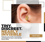 Premium Digital Hearing Amplifier - Right Ear Invisible in Canal (CIC) in-Ear Mini Sound Enhancer Set, Near-Invisible, Noise Cancelling, Personal Sound Hearing Amplifier - Black