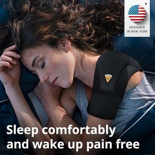 FIGHTECH Shoulder Brace for Torn Rotator Cuff for Men and Women - 4 Sizes - Support & Pain Relief (Black, Large/X-Large)