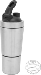 Stainless Steel Protein Shaker Bottle with Scale, Double Section Design Shaker Cup for Easy Mixing for Gym Lovers and Teenagers 10.3oz, 591ML