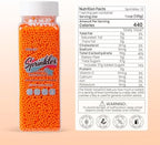 Edible Orange Sprinkles, Nonpareil Sprinkle, Orange Sprinkles for Cupcakes, Cakes, Cookies, Macarons, Ice Cream, Perfect for Halloween, Fall, Thanksgiving Day(120g/4.23oz)