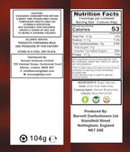 Barnetts - Mega Sour Candy Cherry - Trendy Sweet Bags 104g - Traditionally Handmade Sweets - Sour Coating Lasts 20 Seconds - Candies for Party Bag, Gift Hamper, or Hamper Box