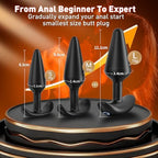 Yolodit Vibrating Butt Plug Anal Plug Vibrator, 3PCS Training Set Anal Toys Sex Toys, Silicone But Plug with 10 Vibration Remote Control, Anal Plugs Set for Beginners, Advanced Users for Men Women