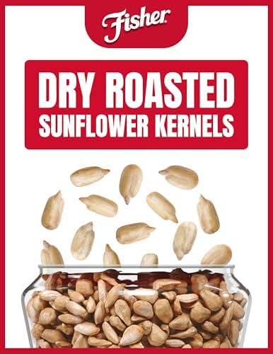 Fisher Dry Roasted Sunflower Seeds Kernels with Sea Salt, 7.25 oz, Sunflower Seeds to Eat, Gluten-Free, No Sugar Added, Crunchy Snacks for Adults, Perfect for Salads, Yogurt, & On-the-Go Snacking