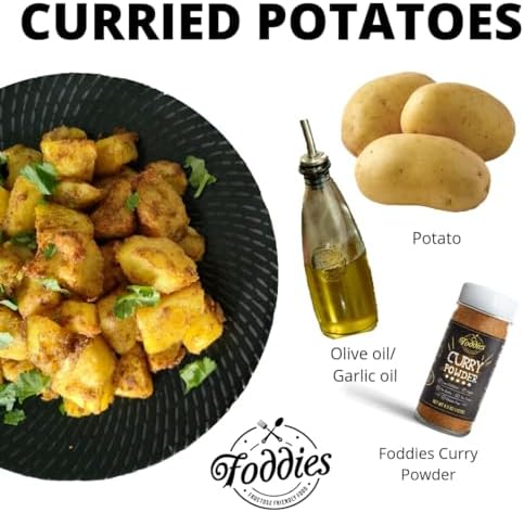 Foddies Low FODMAP Curry Powder – Mild Indian Spice Blend, No Onion No Garlic, IBS Friendly, Gluten Free, Vegan, Plant Based, 4.5oz