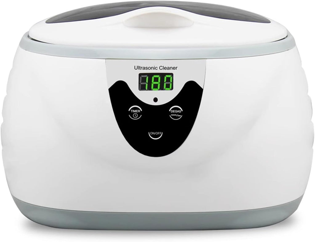 Ultrasonic Cleaning Machine, Digital Ultrasonic Parts Cleaner, Capacity 600ml, Adjustable Time of 8 Minutes/5 Time Periods, for Professional Tools,Metal Parts,Jewelry,Eyeglasses