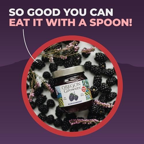 Oregon Growers, Marionberry Jam, Strawberry Jam, & Red Raspberry Jam Variety Pack - Marionberry Preserves, Strawberry Preserves, Red Raspberry Preserves, Organic Jelly - 12 Oz Each (Pack of 3)