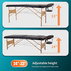 BestMassage Massage Bed Portable Massage Table 28 inch Wide Lash Bed Height Adjustable 2 Folding Spa Table with Non-Woven Bag for Spa Footmassage Facial CareSpa Tattoo