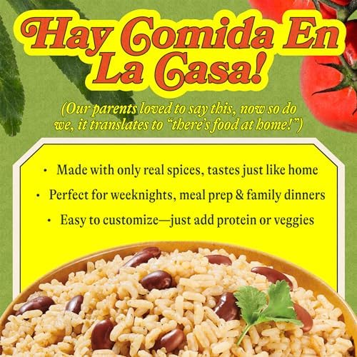 Loisa Rice & Red Beans, Premium Latin Rice & Beans, Non-GMO, No MSG, No Artificial Flavors, No Arfiticial Colors, Organic Spices, 7 oz, Pack of 6