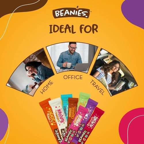 Beanies Flavoured Instant Coffee Sachets Pick Any 4 Boxes (Each Box 25 Sticks, Total 100 Sticks) from Creamy Caramel, Double Chocolate, Irish Cream, Nutty Hazelnut, Very Vanilla, Caramel Popcorn, etc