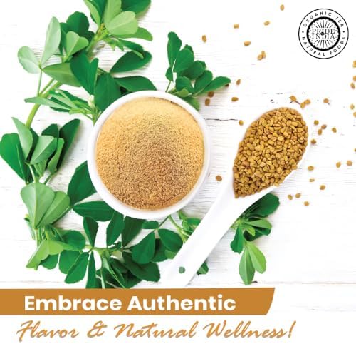 Pride of India – Fenugreek Seed Ground – Gourmet Indian Spice – Vegan, Gluten & GMO-Free – Ideal for Cooking & Meat Seasoning – Easy to Use – 7 oz. Medium Dual Sifter Jar