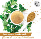 Pride of India – Fenugreek Seed Ground – Gourmet Indian Spice – Vegan, Gluten & GMO-Free – Ideal for Cooking & Meat Seasoning – Easy to Use – 7 oz. Medium Dual Sifter Jar