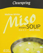 Clearspring Organic White Miso Instant Soup with Tofu (4 per pack - 40g) - Pack of 6