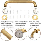 Shower Grab Bar, 2 Pack 32 Inch Gold Bathroom Grab Bar, 1.25" Diameter 304 Stainless Steel Anti-Slip Grab Bars for Bathtubs and Showers, Handicap Shower Grab Bar for Seniors Elderly