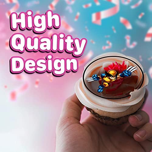 30 x Edible Cupcake Toppers – Heroic Super Squad Inspired Collection of Edible Cake Decorations