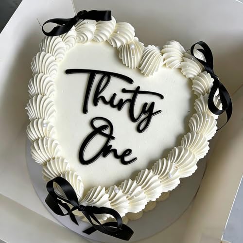 Acrylic Thirty one Cake Topper, Happy 31th Birthday Cake Topper, Cheers to 31 Years Birthday Party Decorations for 31th Anniversary Party