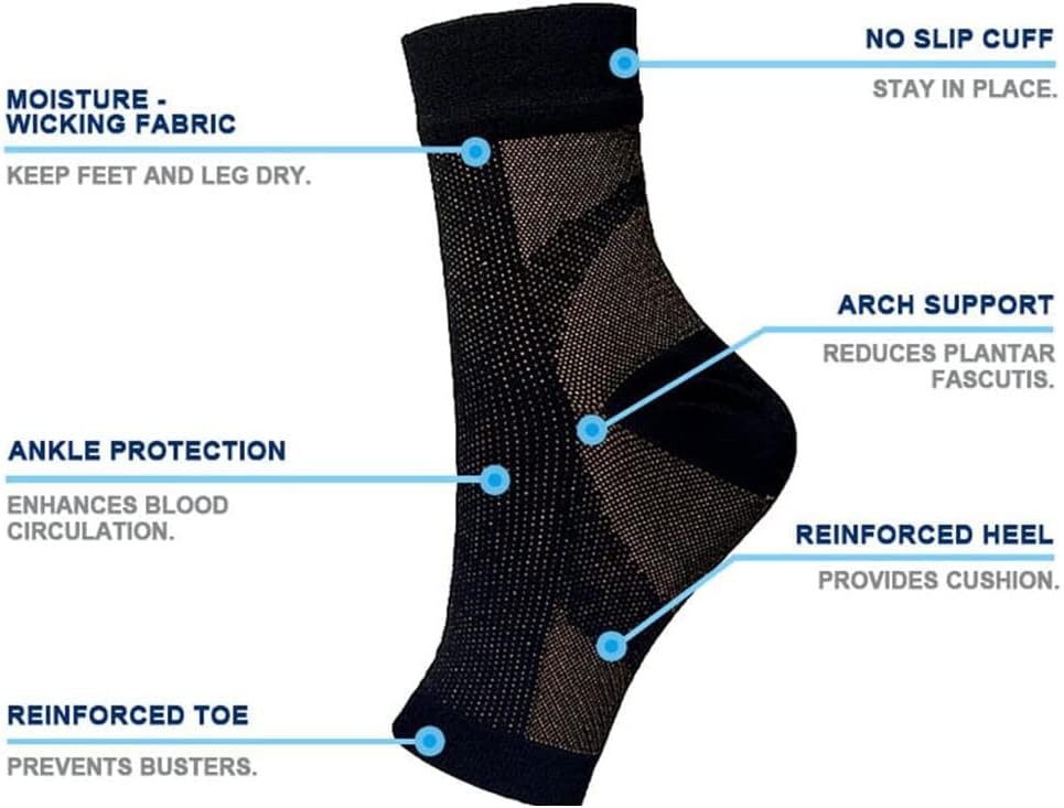 Ankle Sleeves, 2 Pairs Ankle Sleeves To Wear To Sleep In, Ankle Sleeves Socks For Women Men Foot Sleeve Support Relief For Pain