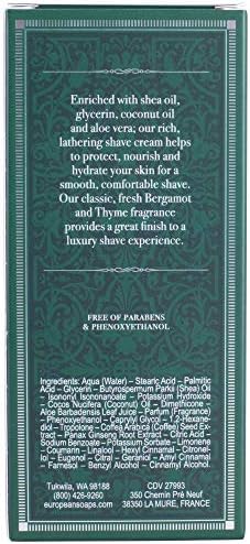 Pre de Provence Bergamot & Thyme Men's Fragrance Collection, Shave Cream, 75 ML