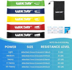 WIKDAY Resistance Bands for Working Out Exercise Loop Bands Workout Bands Set for Men Women Body Stretching, Crossfit Training, Home Workout, Physical Therapy, Booty Legs, Set of 5