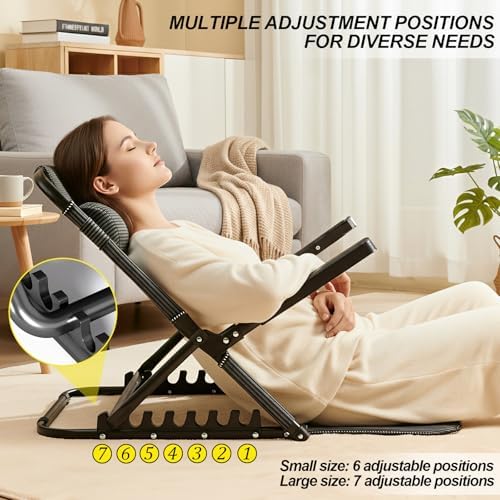 Adjustable Bed Backrest, 6-Position Lifting Back Rest Support with Headrest Pillow, Sit-up Folding Wedge for Reading, Resting, Elderly and Patient Care, Green