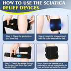 supregear Sciatica Relief Devices-Nerve Knee Brace with Dual Adjustable Pressure Pads, Targeted Compression Support for Sciatic Nerve Ease, Lower Back Relief, Hip and Calf Brace-Unisex, Black, 1-Pack