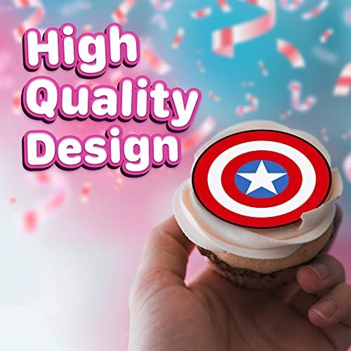 30 x Edible Cupcake Toppers Themed of Hero Power Collection of Edible Cake Decorations | Uncut Edible on Wafer Sheet