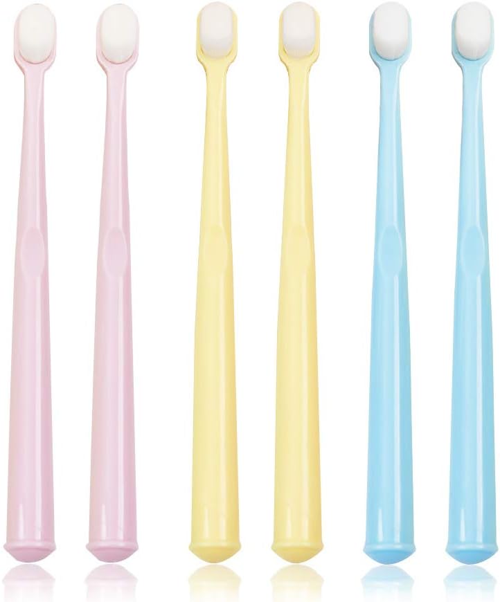 EasyHonor Baby & Toddler Extra Soft Toothbrush for Age 4-12 Years Old, with 10000 Soft Floss Bristle for Baby Gum Care. (6Pcs)