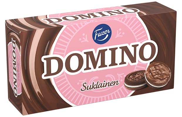 Fazer Domino Chocolate Covered Biscuits 1 Box of 354g 12.5oz