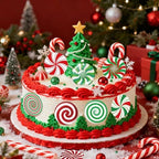 36PCS Edible Christmas Candy Cupcake Toppers Wafer Paper Lollipop Garland Cupcake Decor Edible Candy Dessert Picks for Christmas Theme Party Baby Shower Birthday Decor Supplies