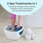 Homedics Shiatsu Bliss Footbath with Heat Boost, Foot Spa Massager, Deep Kneading Pedicure Tub, Vibrating Bubbles with Soothing Heat, Portable at-Home Spa