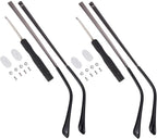 GORGECRAFT 2 Set Gunmetal Glasses Temple Arms Eyeglasses Replacement Leg Accessories Spectacle Legs Universal Eyewear Repair Frame Temple Replacement with Screwdriver Screw Washer for Glasses