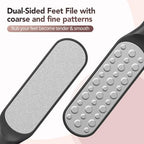 Kolavia 2 Pack Foot File Callus Remover, Durable Foot Scrubber for Hard Dead Skin, Foot Rasp and Double-Sided Foot Heel Scraper for Cracked Heels & Corns, Stainless Steel Pedicure Feet File Tool