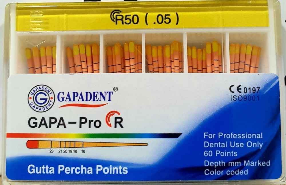 GAPA-Pro R Gutta Percha Points R50 (.05) (60 Points)