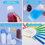 33.8 oz Wide Mouth Lab Reagent Bottle, Clear PP Lab Container, Sealed Leak-proof, Pill & Water Sample Bottle (2 Pcs)