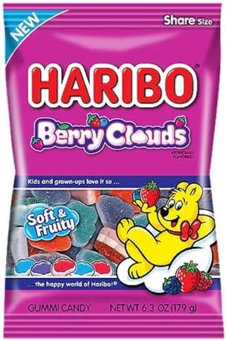 HARIBO NEW Berry Cloud Gummi Candy, 4.1 Ounce (Pack of 12)
