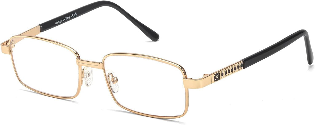 VIEWBETTER Reading Glasses for Women Men, Natural Crystal Stone Clear Real Glass Lens Scratch Resistant Anti UV/Glare V2221