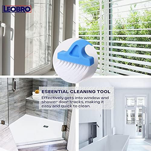LEOBRO Groove Gap Cleaning Tools, Handheld Door and Window Track Brushes, Air Conditioning Shutter Cleaner, Pack of 4