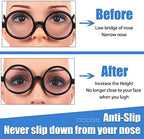 Frienda 24 Pairs Eyeglass Nose Pads, Soft Silicone Adhesive Cushion with Sticky Backing, D Shape Anti-Slip Air Chamber for Eyeglasses & Sunglasses(Black)